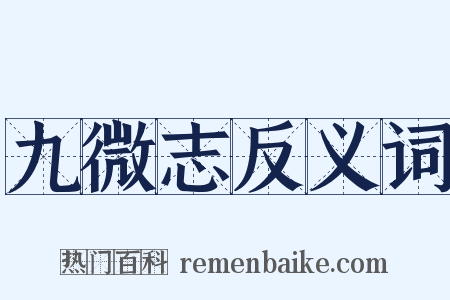 九微志反义词是什么意思的图片